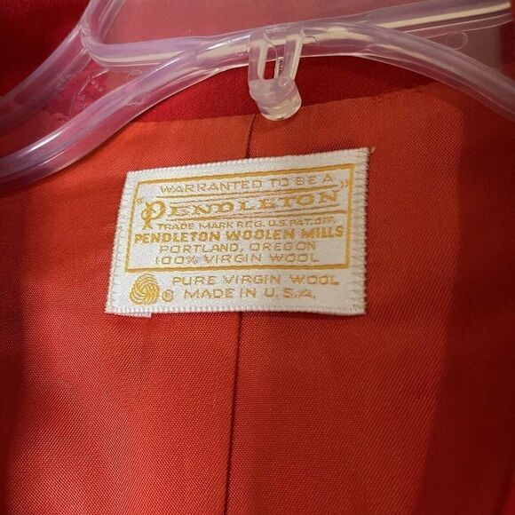 Vintage Pendleton scarlett red wool blazer jacket size US 10 - Picture 3 of 7